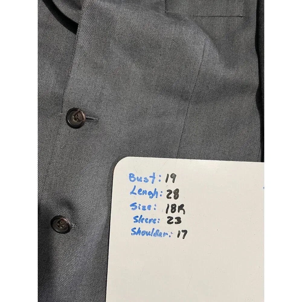 Lauren Ralph Lauren blazer sport coat herringbone gray business accademia men18R